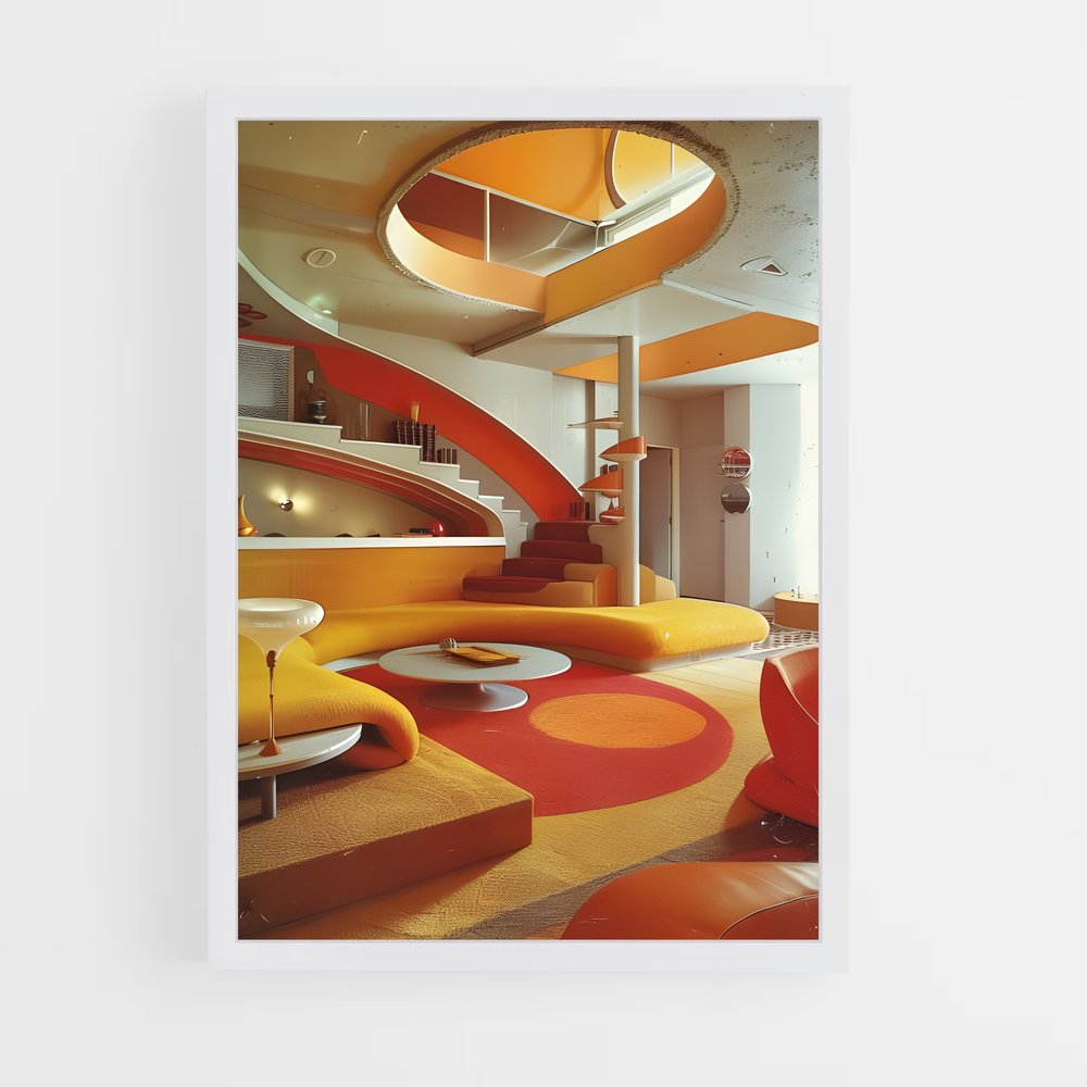 Poster Space Lounge – affiche Espace rétro (vue 3)